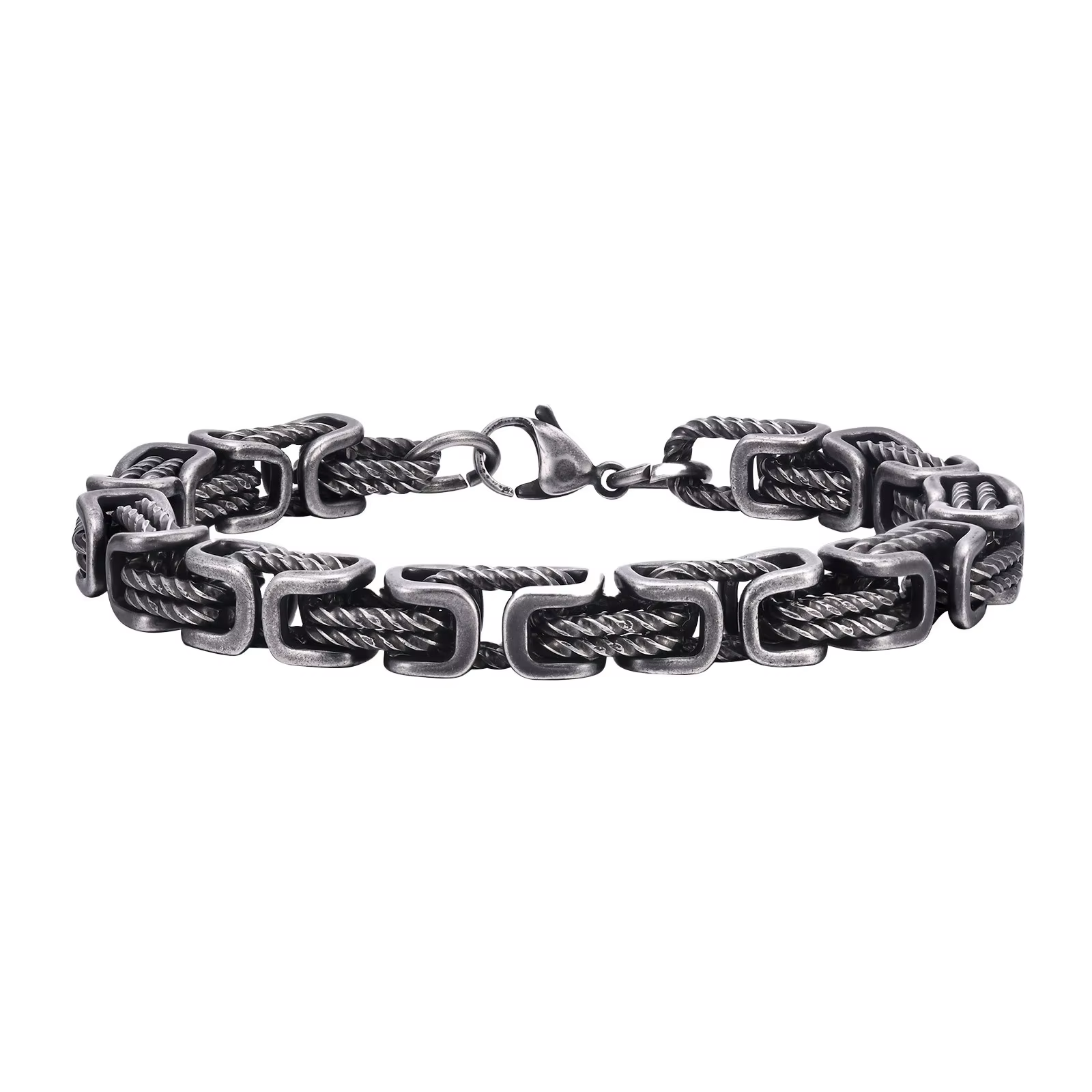 Classic Woven Link Stainless Steel Bracelet