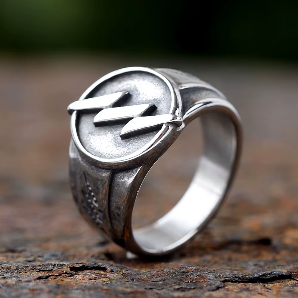 Texture Fiore Con Anello In Acciaio Inox Smaltato