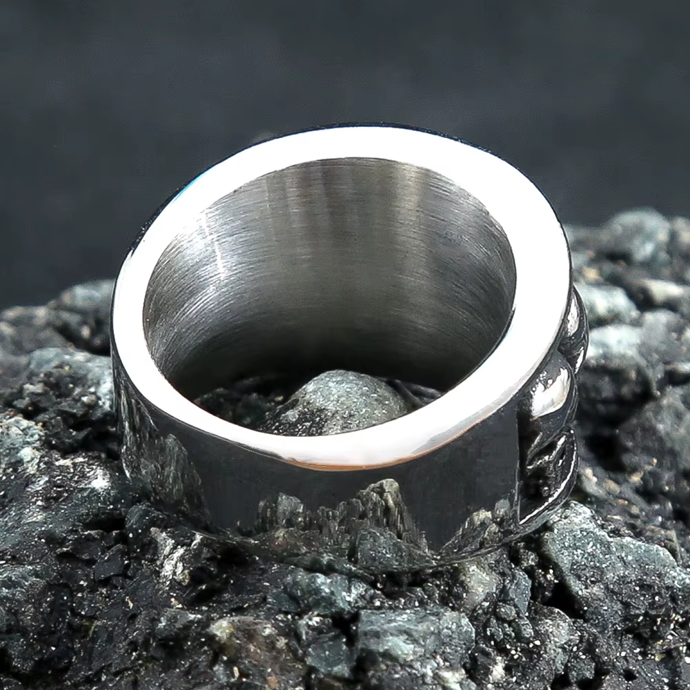 Texture Fiore Con Anello In Acciaio Inox Smaltato