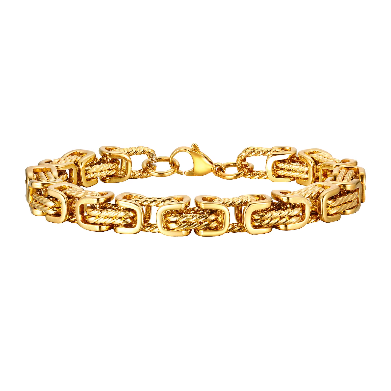 Classic Woven Link Stainless Steel Bracelet