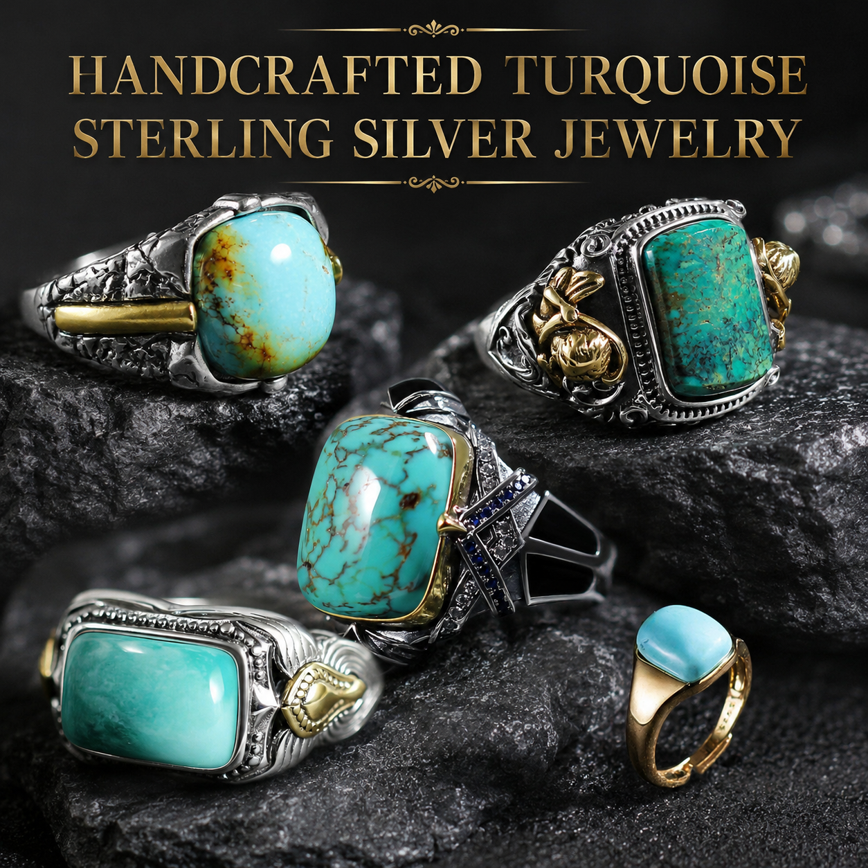 Square Turquoise Sterling Silver Jewelry