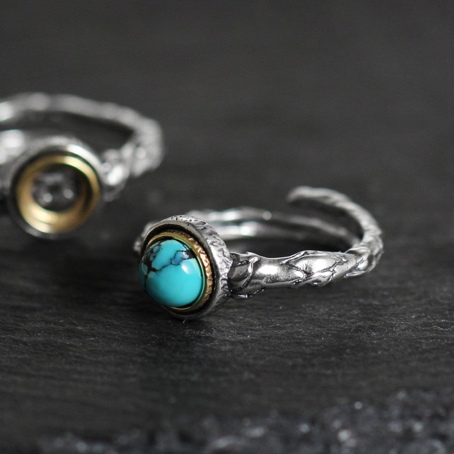 Bague en acier inoxydable en forme de corps 3D