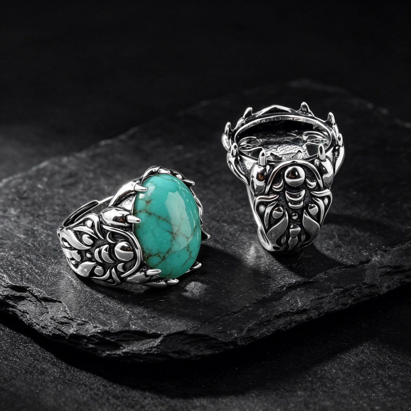 Anello in acciaio inossidabile a forma di corpo 3D