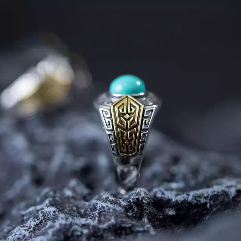 Anillo de acero inoxidable con forma de cuerpo 3D