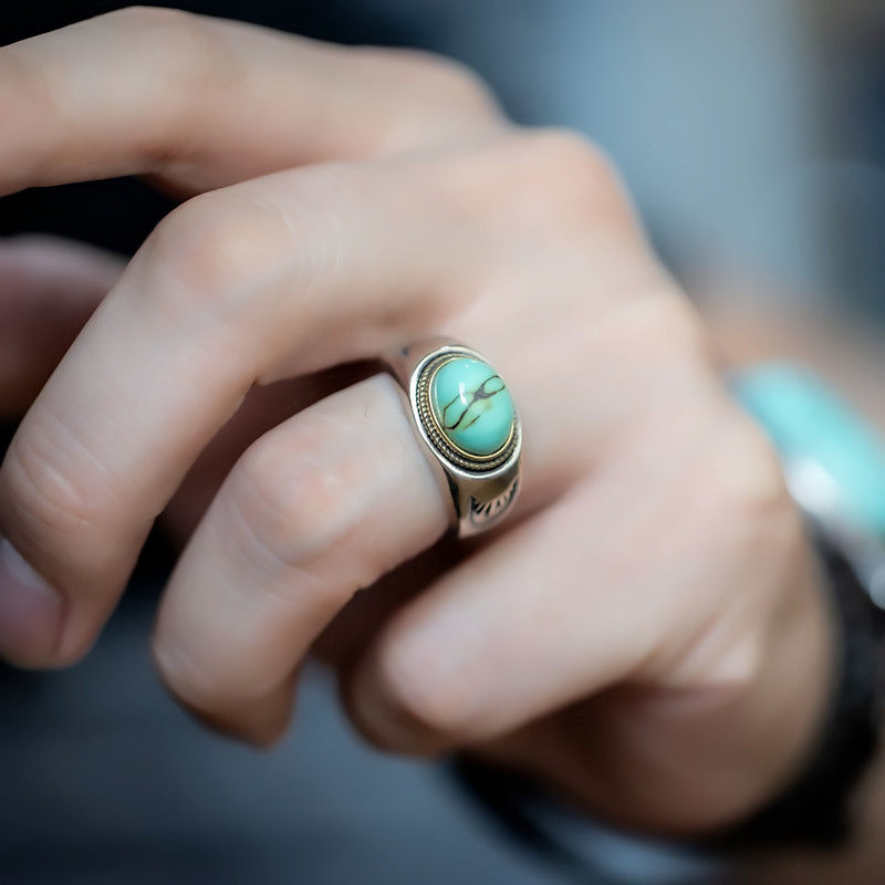 Bague en acier inoxydable en forme de corps 3D