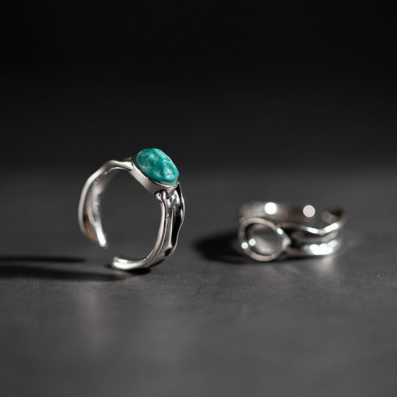 Bague en acier inoxydable en forme de corps 3D