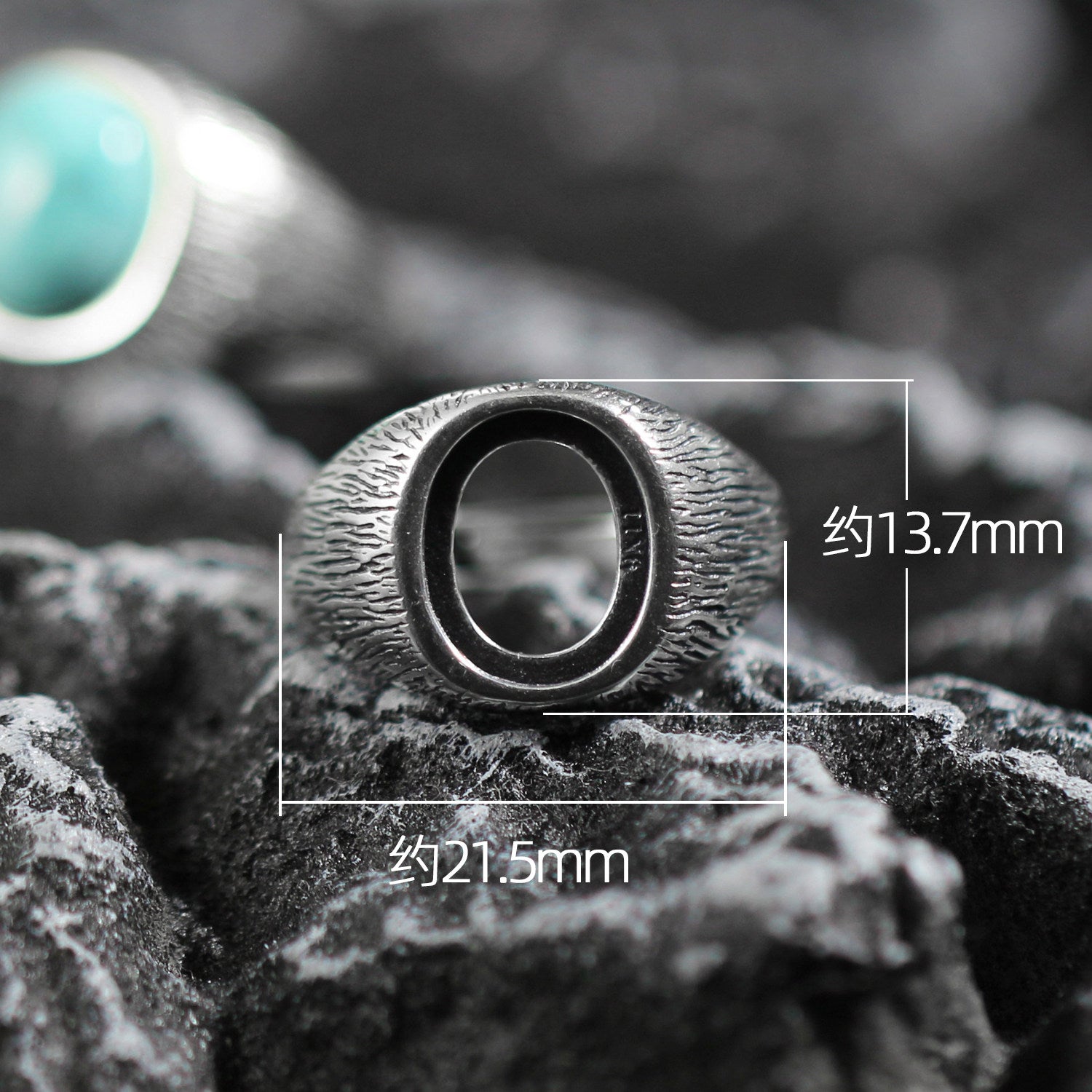 925 Sterling Silver Vintage Streaked‑Surface Men’s Ring