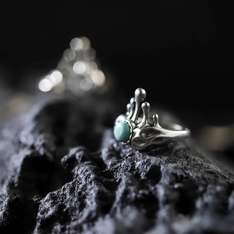 Anillo de acero inoxidable con forma de cuerpo 3D