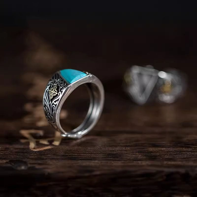 Anillo de acero inoxidable con forma de cuerpo 3D