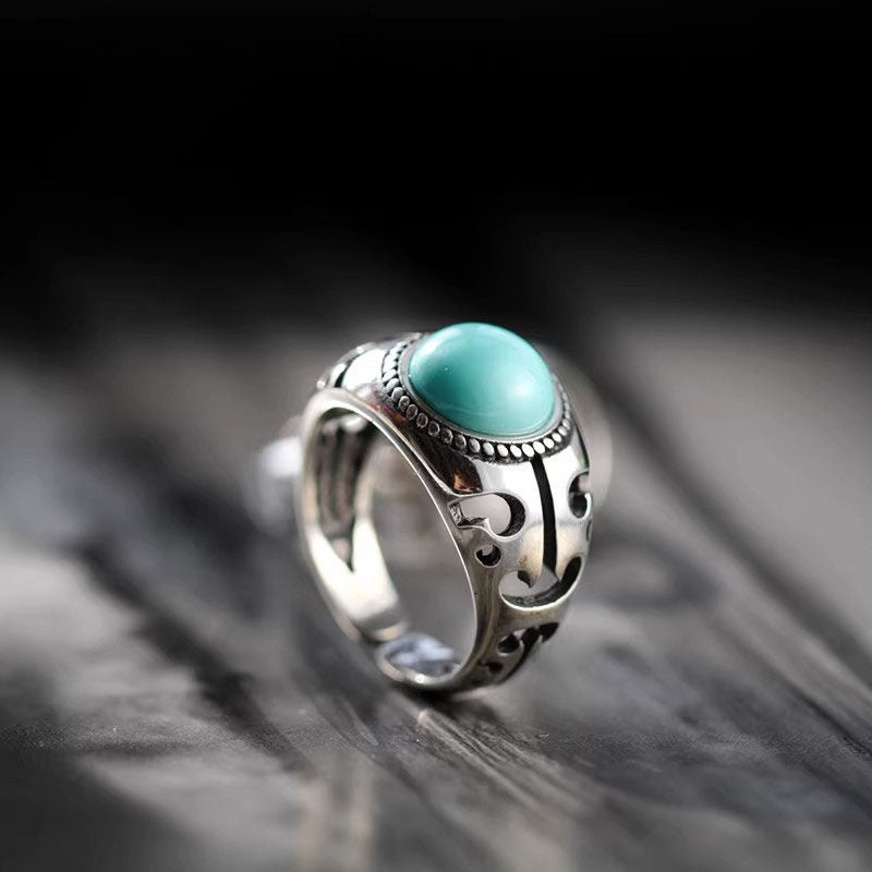 Anillo de acero inoxidable con forma de cuerpo 3D