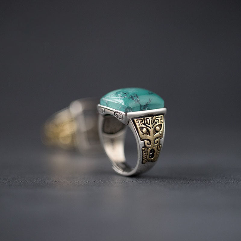 Anillo de acero inoxidable con forma de cuerpo 3D
