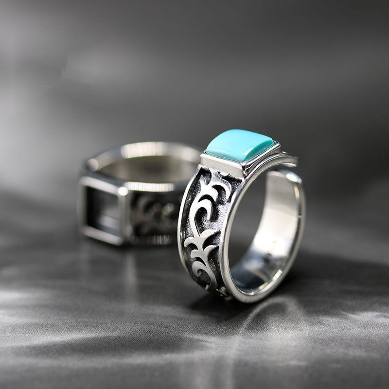 Anillo de acero inoxidable con forma de cuerpo 3D