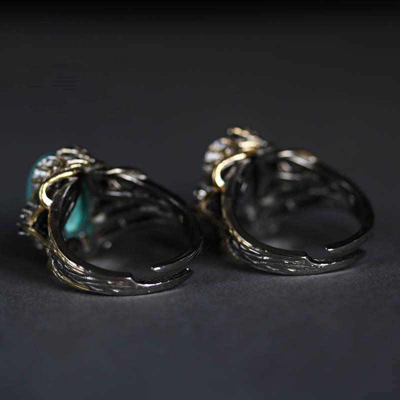 Anillo de acero inoxidable con forma de cuerpo 3D