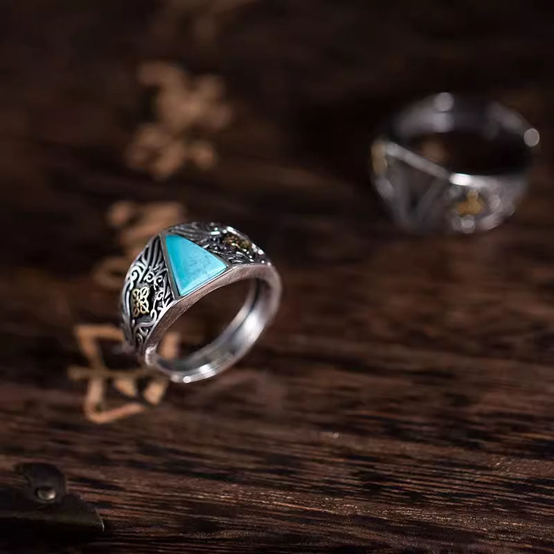 Anillo de acero inoxidable con forma de cuerpo 3D