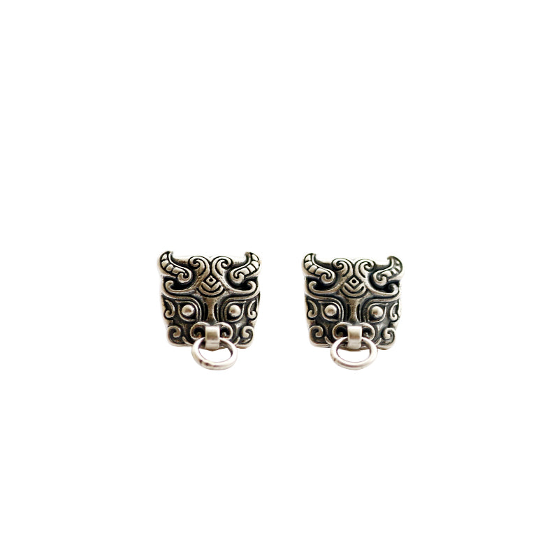 Bull Devil Round Earring - Vrafi Jewelry