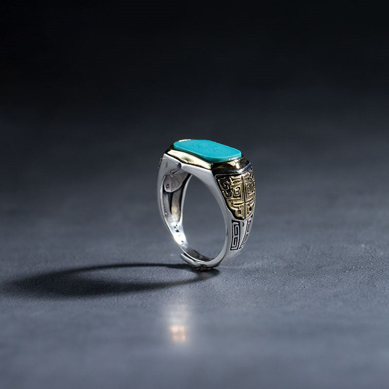 Anillo de acero inoxidable con forma de cuerpo 3D