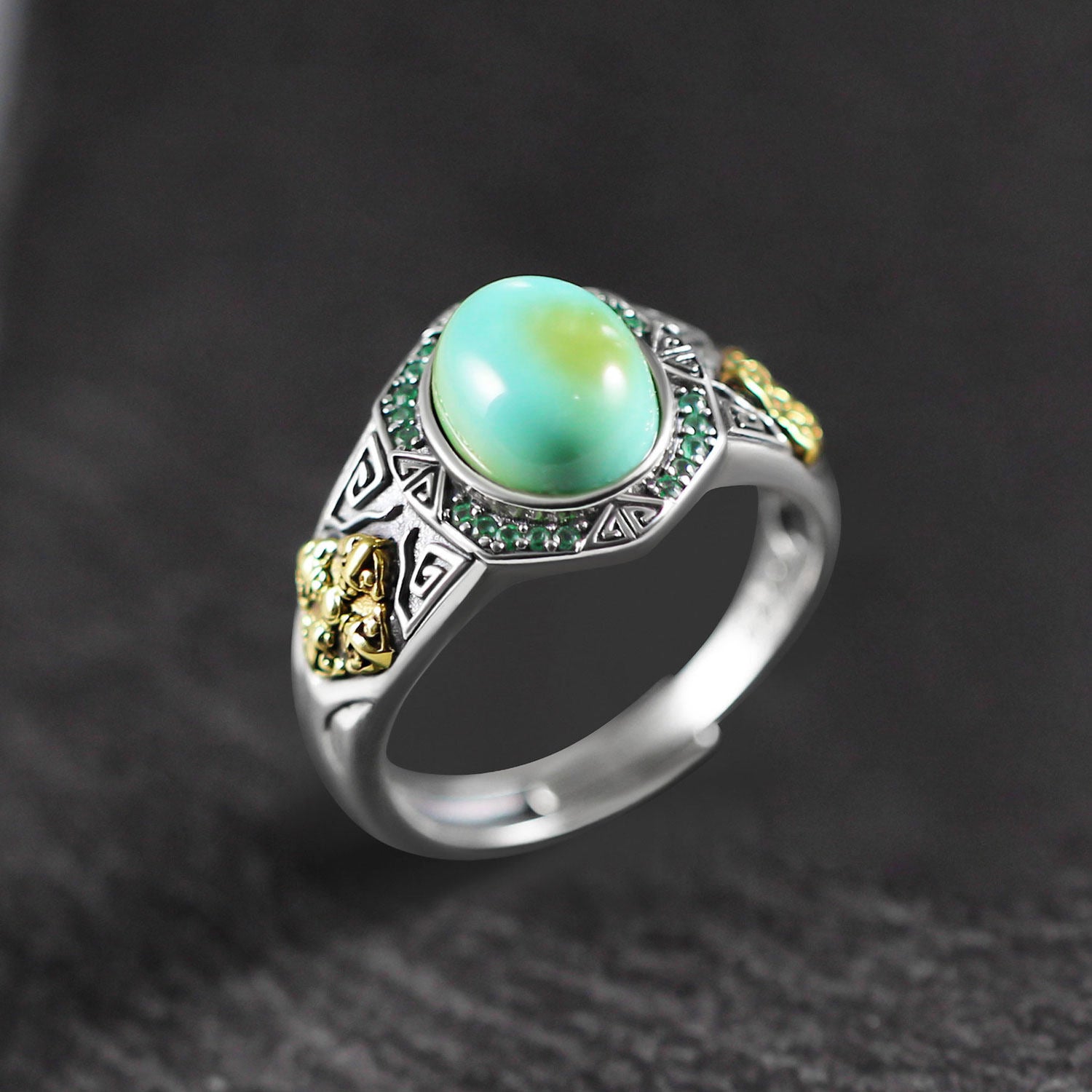 Bague en acier inoxydable en forme de corps 3D