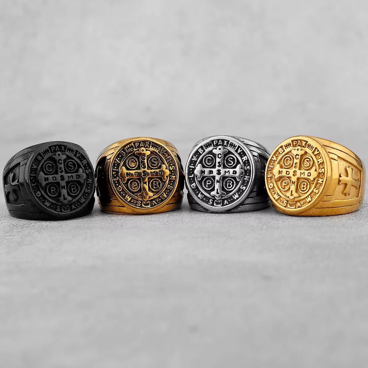 Saint Benedict Cross Stainless Steel Ring