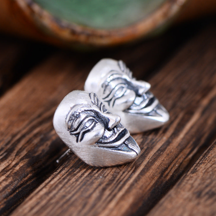 Clown Mask Stud Earrings