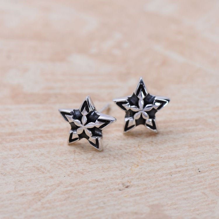 Simple Pentagram Stud Earrings