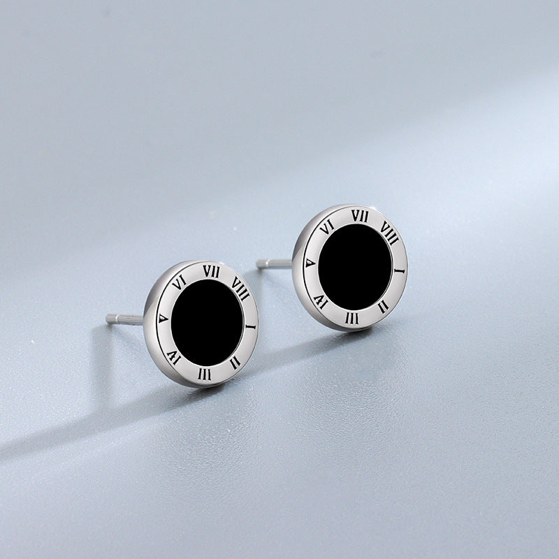 Roman Numeral Stud Earrings