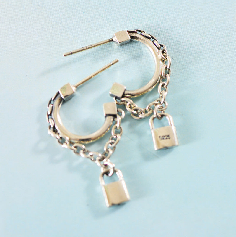 Locking Chain Earrings