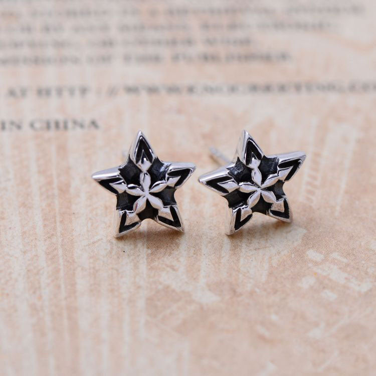 Simple Pentagram Stud Earrings