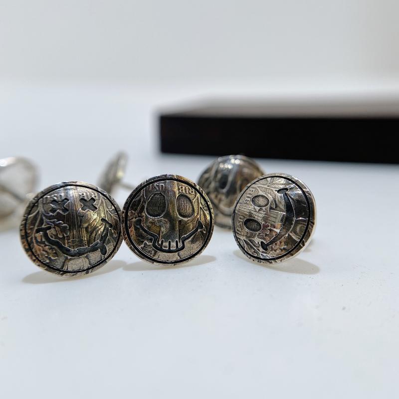 Vintage Skull Hip Hop Stud Earrings