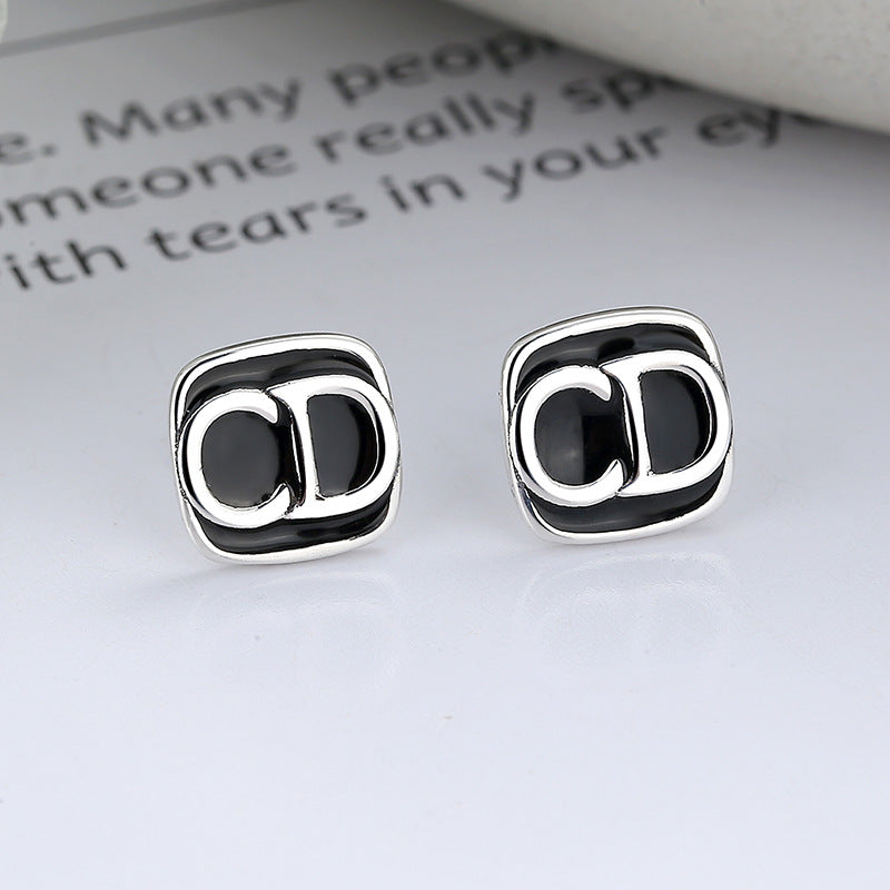 Alphabet CD Stud Earrings