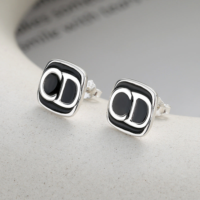 Alphabet CD Stud Earrings