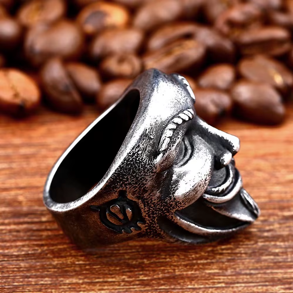 V for Vendetta Mask Stainless Steel Ring