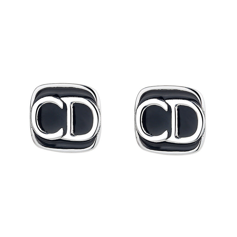 Alphabet CD Stud Earrings