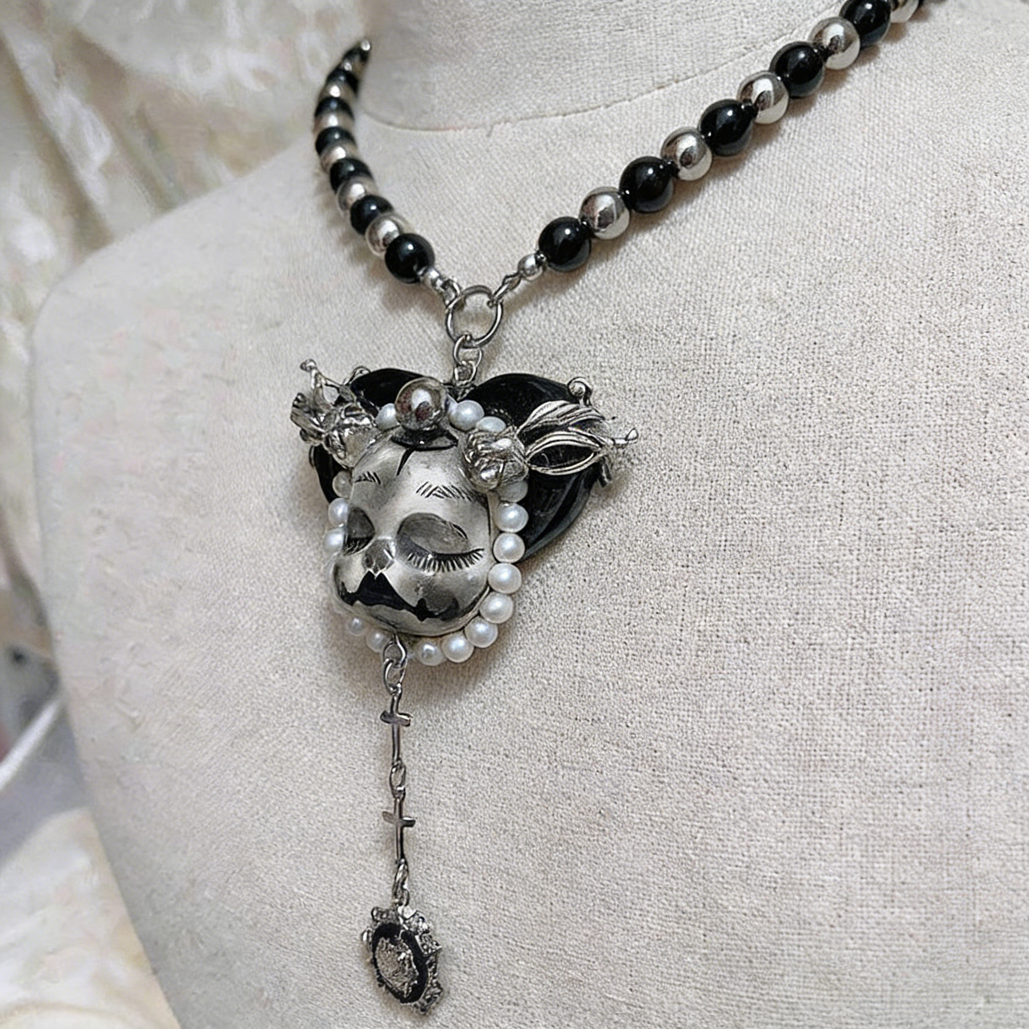 Black & Silver Gothic Necklace