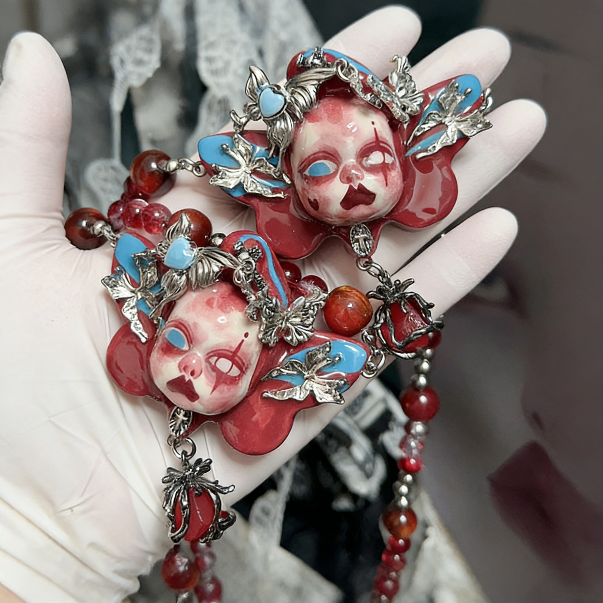 Crimson Doll Necklace