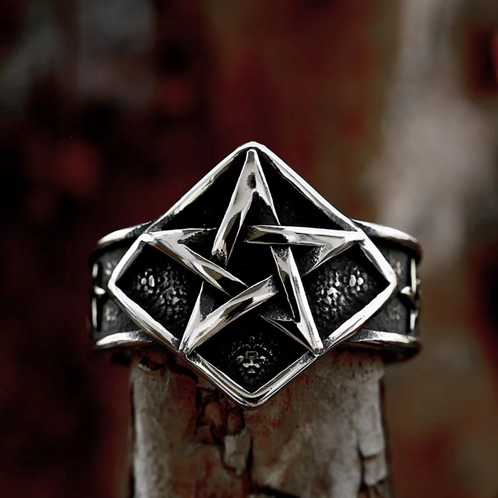 Celtic Knot Pentagram Stainless Steel Ring