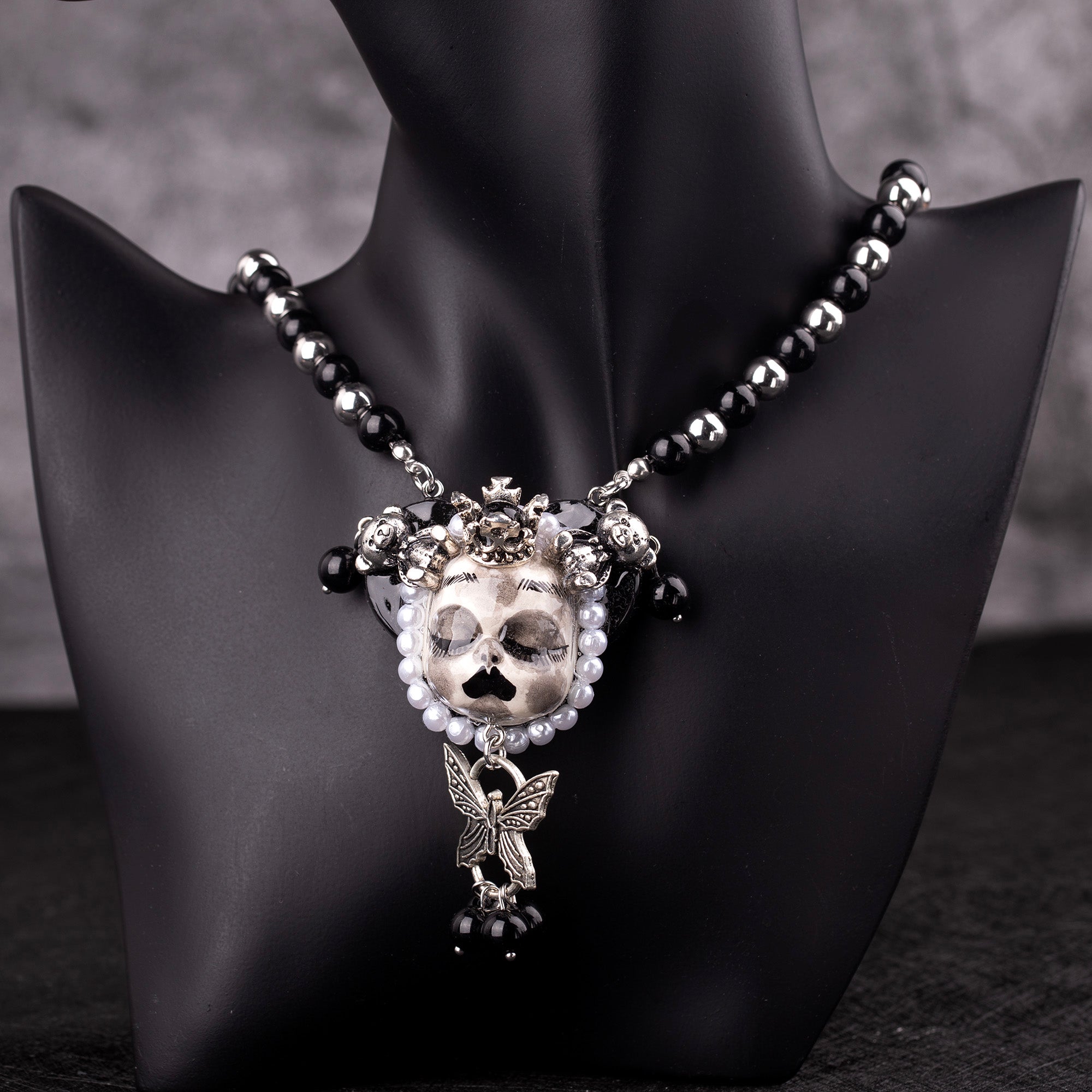 Butterfly Slumber Gothic Doll Necklace