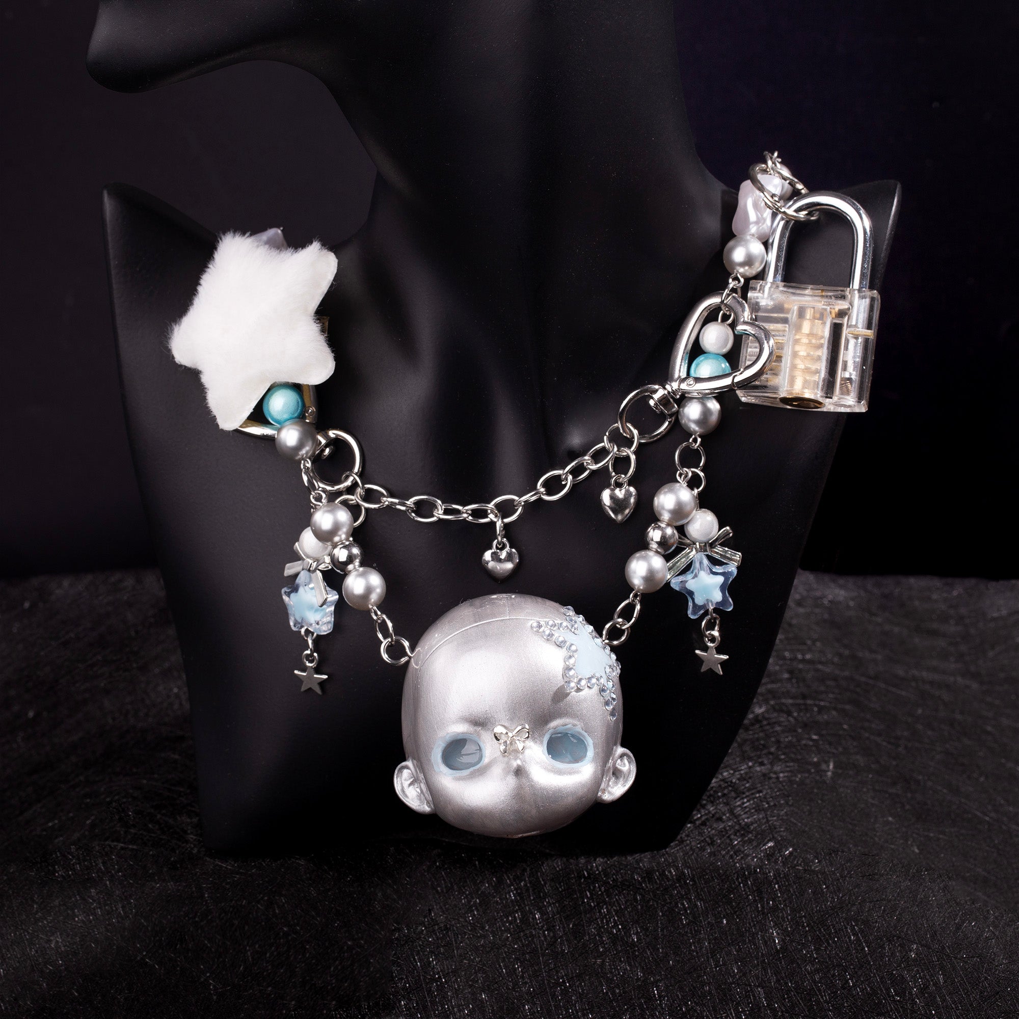 Y2k Dream Baby Head Necklace
