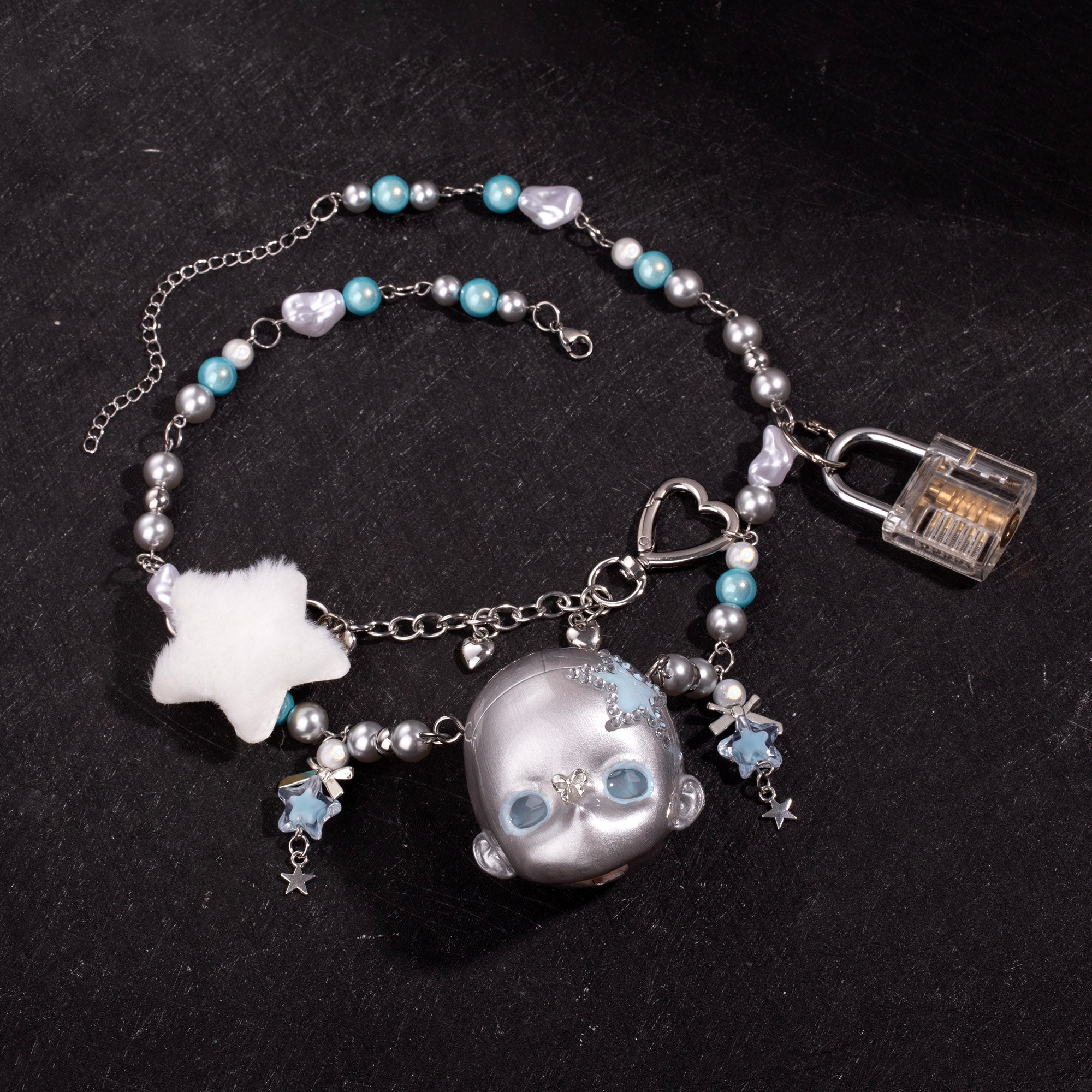 Y2k Dream Baby Head Necklace