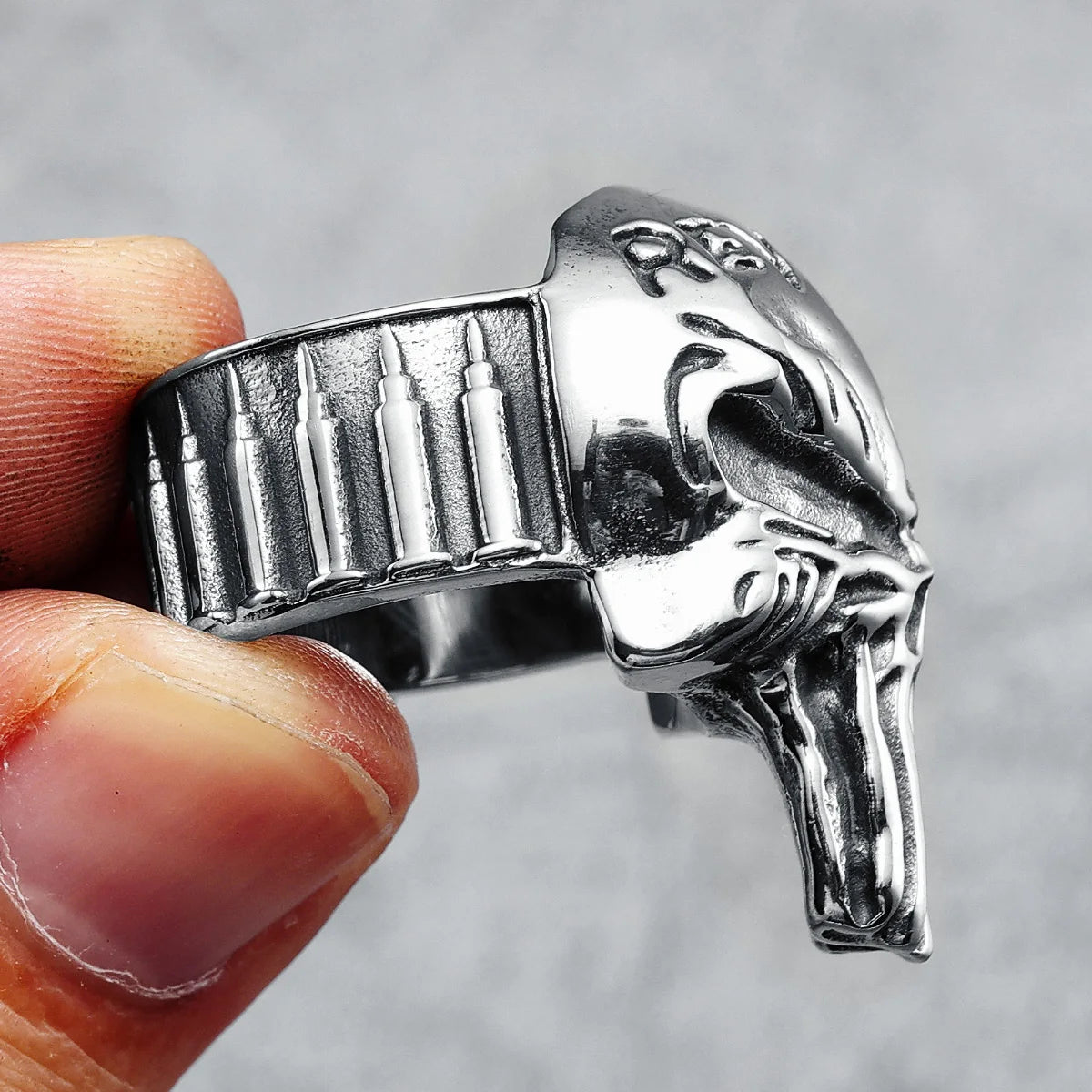 Punisher Skull REVENGE Stainless Steel Ring