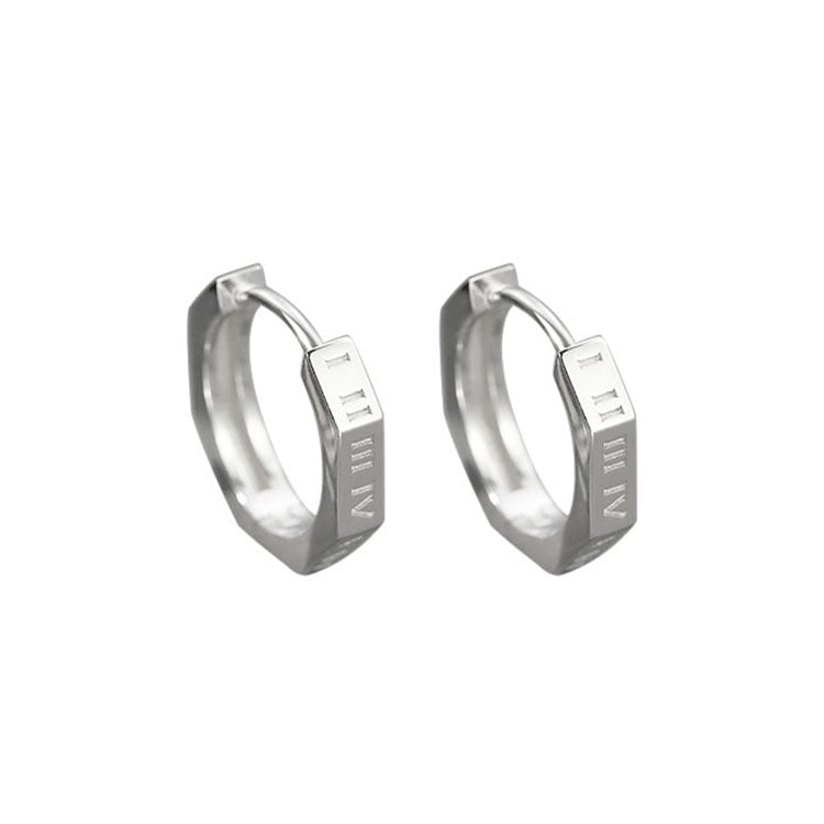 Roman numerals Hoop Earrings