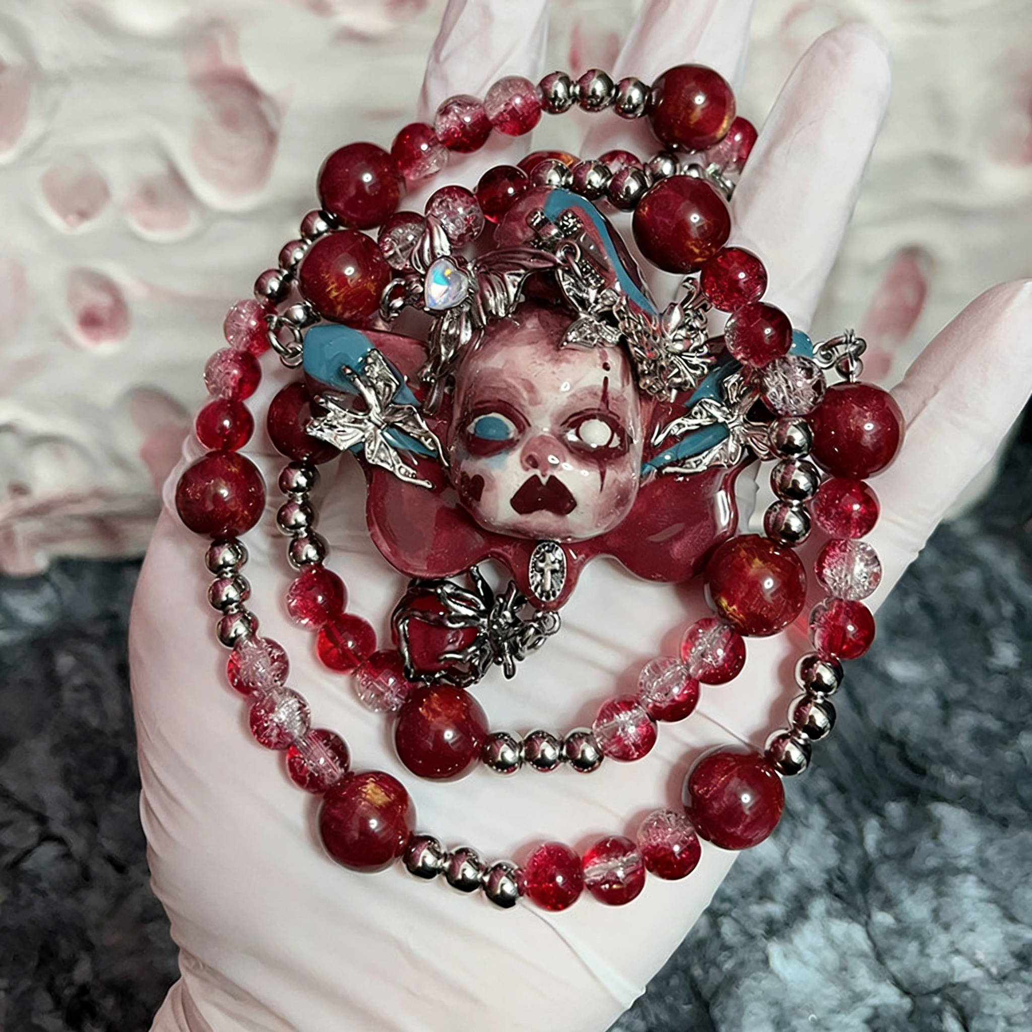 Crimson Doll Necklace
