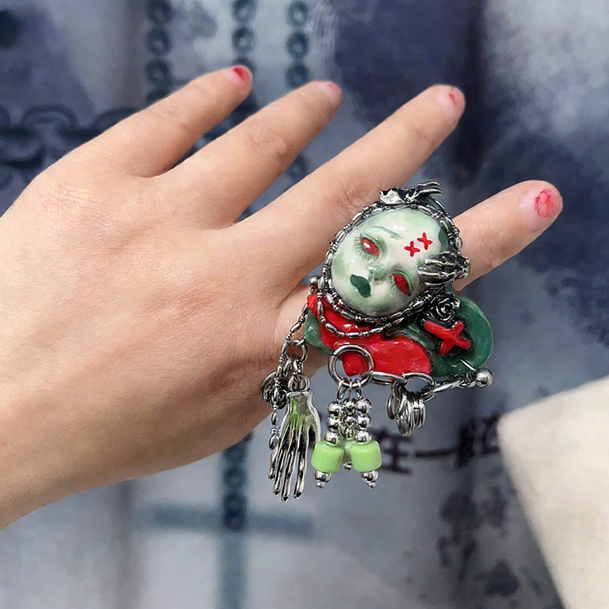 Spectral Hand Spiked Brooch/Ring