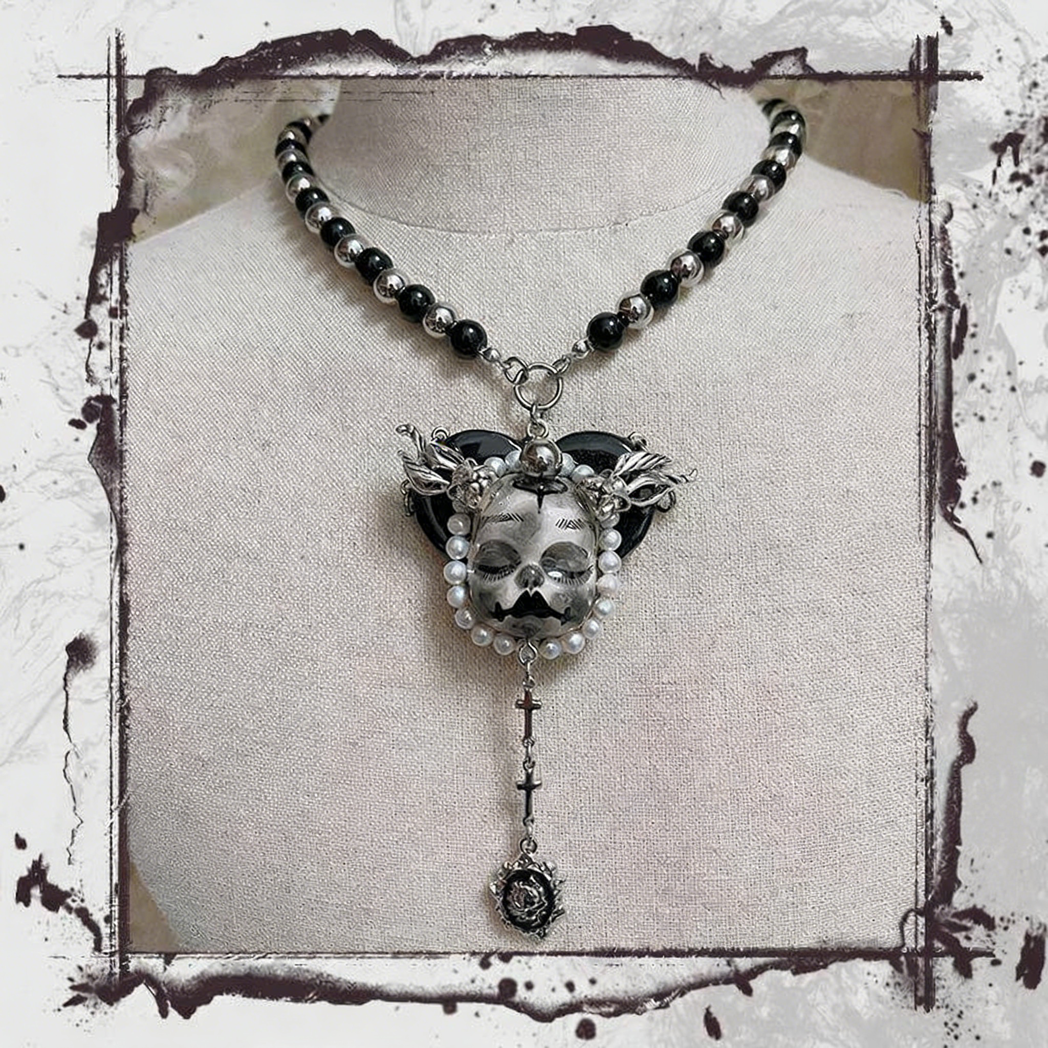 Black & Silver Gothic Necklace