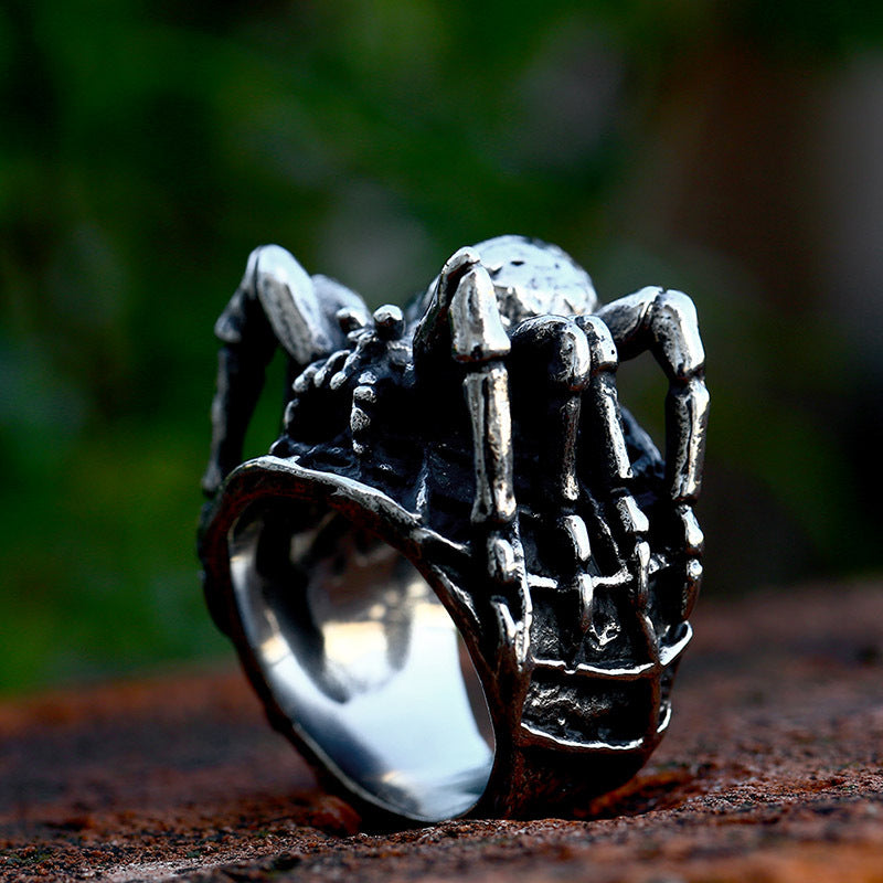 3D Spider Stainless Steel Ring - VRAFI