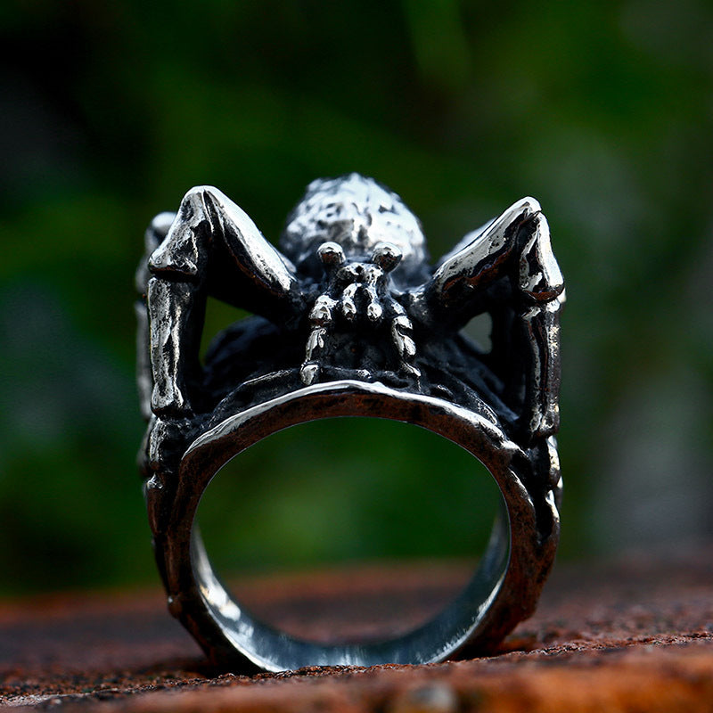 3D Spider Stainless Steel Ring - VRAFI