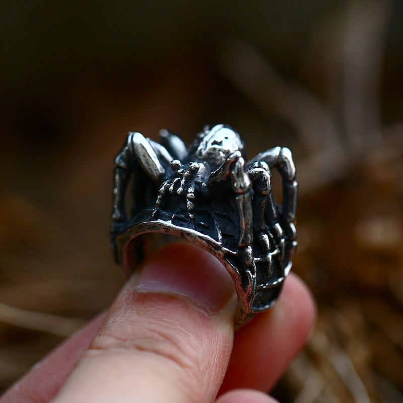 3D Spider Stainless Steel Ring - VRAFI