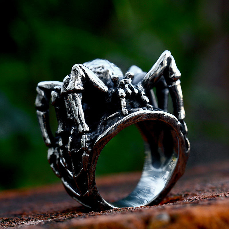 3D Spider Stainless Steel Ring - VRAFI