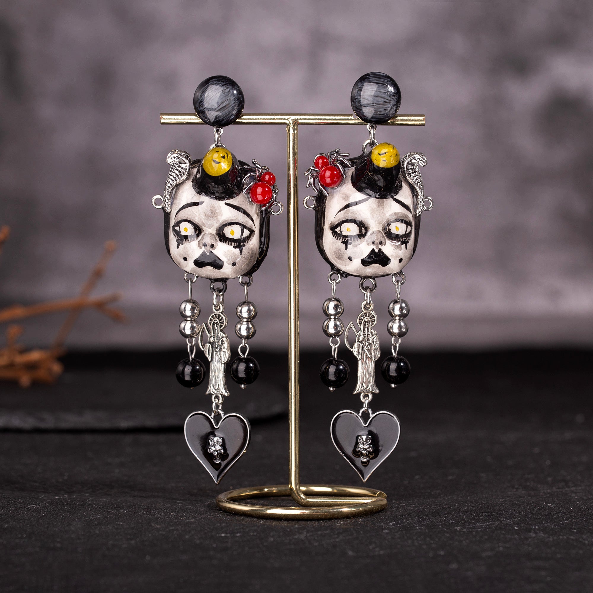 Unicorn Snake Heart Freak Baby Earrings