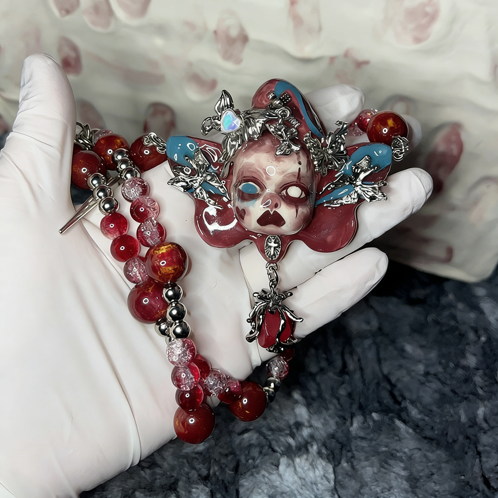Crimson Doll Necklace