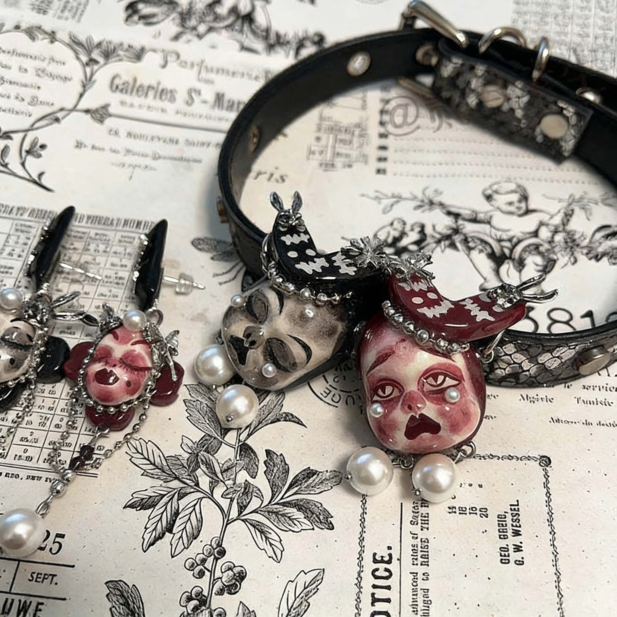 Twin Crying Bunnies Choker